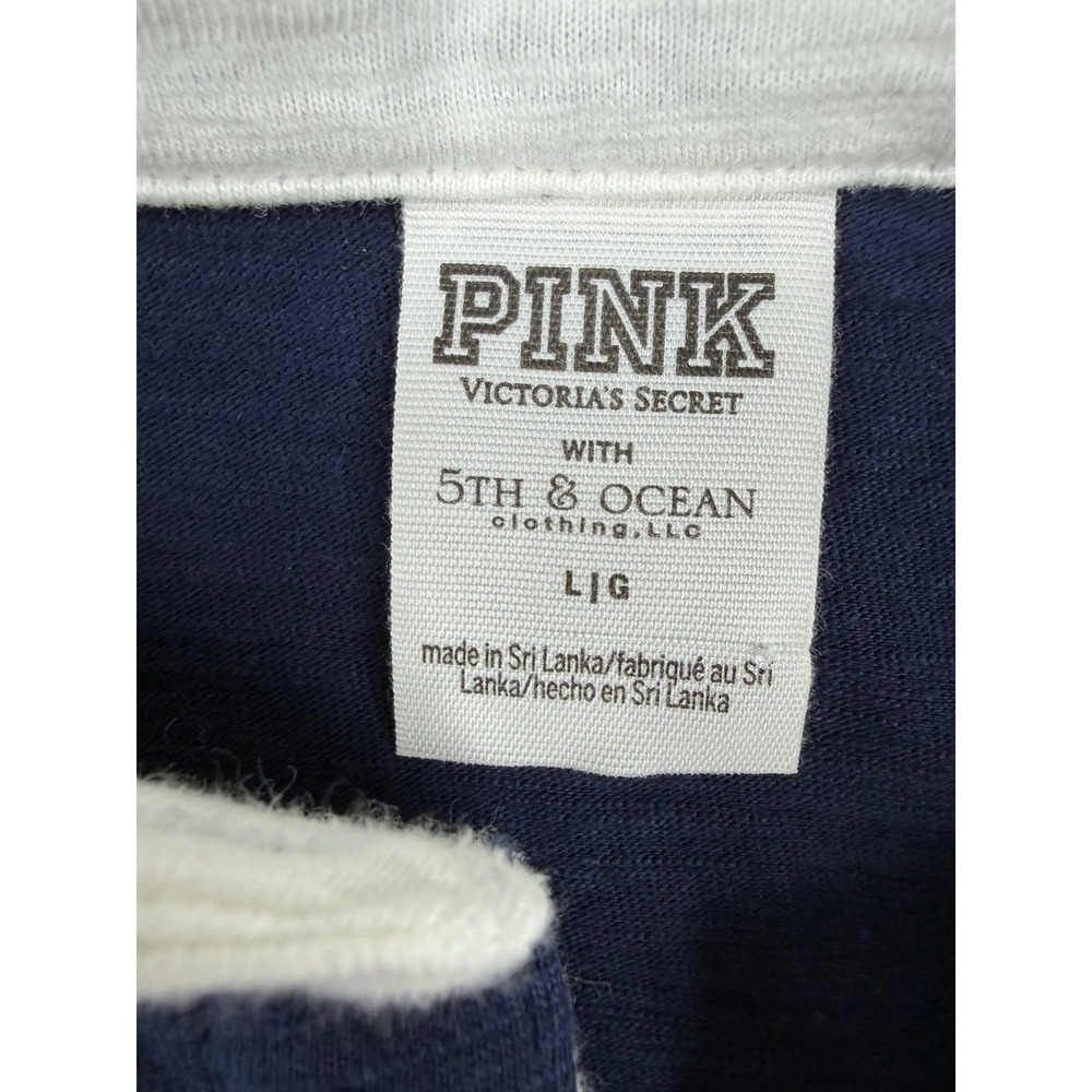 PINK Victoria Secret Shirt Michigan Wolverines Rugby Polo Large preppy gameday - Picture 2 of 12